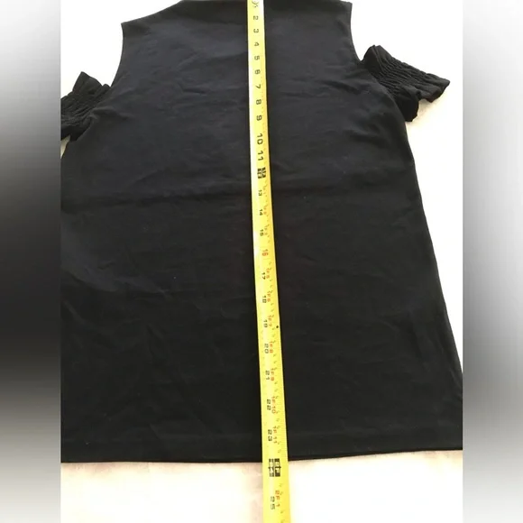 NWT  Maje cold open shoulder black top SZ 1 - Picture 4 of 9